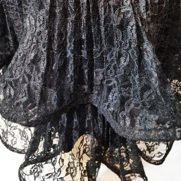 *SOLD****Betsey Johnson Black Lace Strapless Dress - Picture 7 of 8